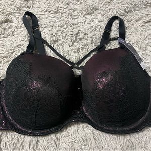 🆕NWT!! Purple Glitter Lace Bra